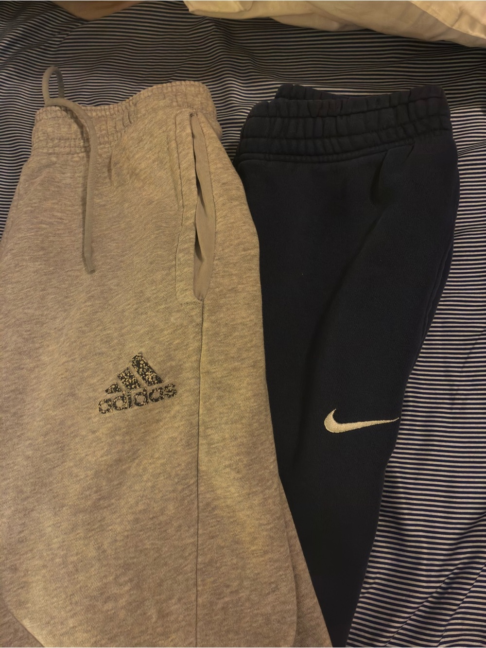 Joggers Lot of 2, Navy Nike & Gray Adidas.